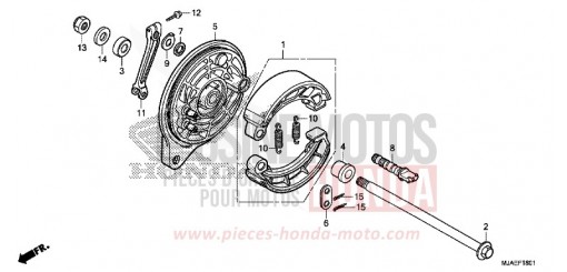 Bremsankerplatte hinten (VT750S) VT750SE de 2014
